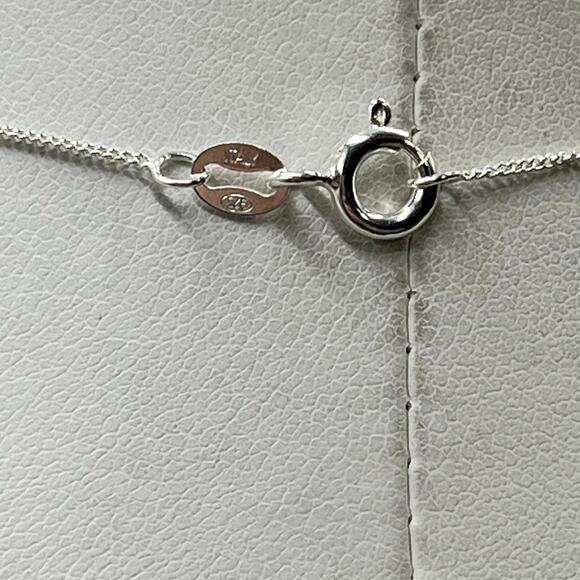 Vintage Sterling Silver Elephant Dancing Diamond Blue CZ Eye Pendant Necklace - Picture 5 of 8